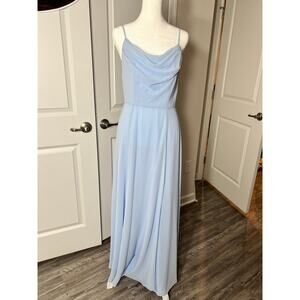Celebrate DB Studio Cowl Neck Chiffon Dress with Slit - Size 4